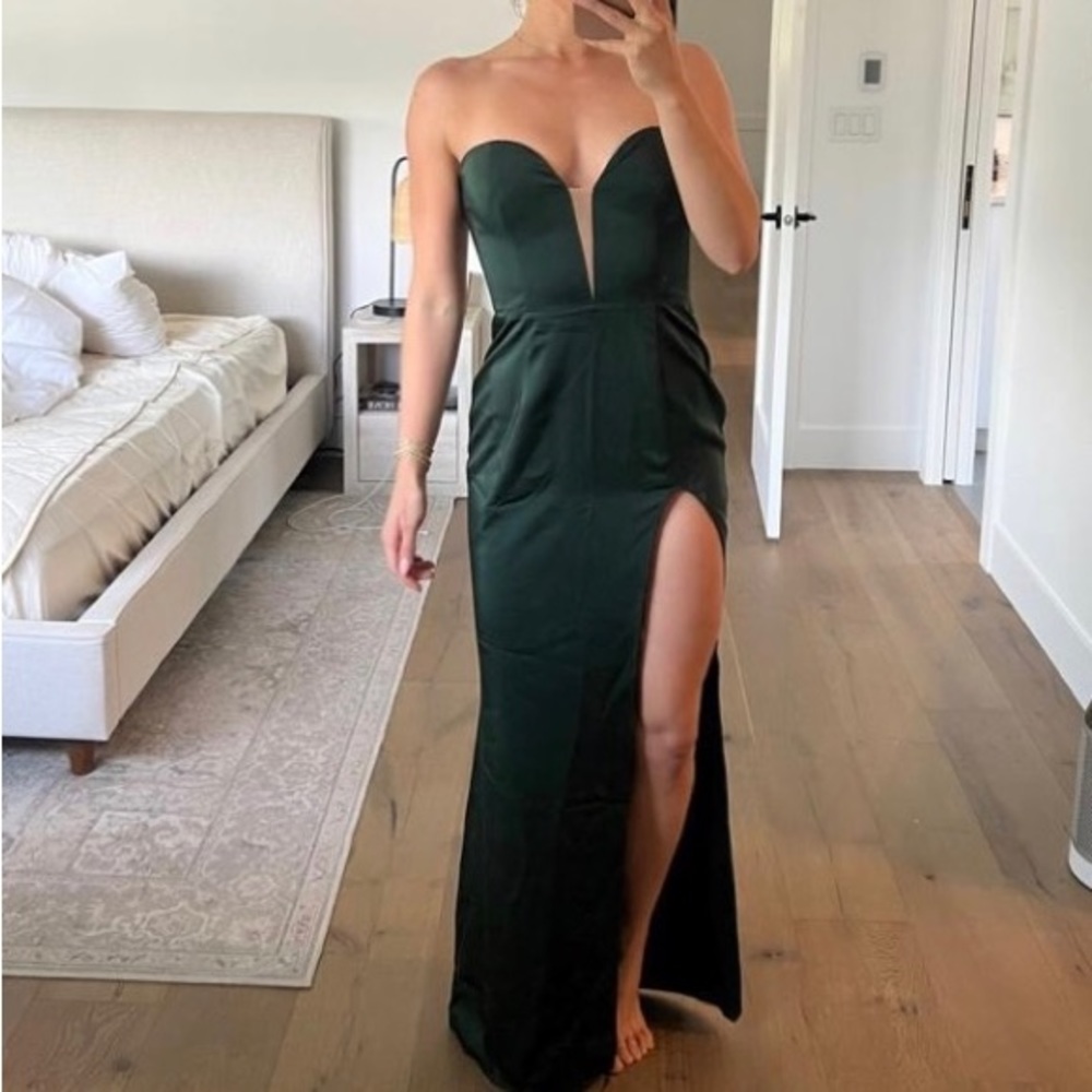 Revolve NBD Marcel Bustier Gown XS / Green Formal Dress